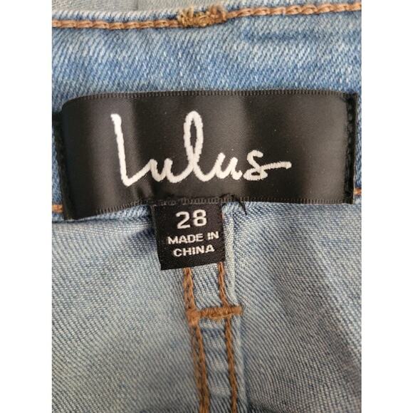 NEW Lulus Women's High Rise Raw Hem Light Wash Skinny Jeans Size 28 - Picture 10 of 12